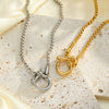 Women's Geometric Stainless Steel Necklace With 18K Gold Vacuum Plating And Regular Chain Light Luxury Fashion Jewelry