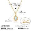 Women's Geometric Stainless Steel Necklace With Pvd Gold Plated Finish And Lobster Clasp