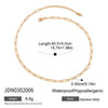 Women's Geometric Stainless Steel Necklace With Pvd Gold Plated Finish And Lobster Clasp
