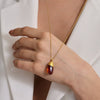 Women's Geometric Stainless Steel Necklace With Pvd Gold Plating And Lobster Clasp Stylish Regular Chain Jewelry