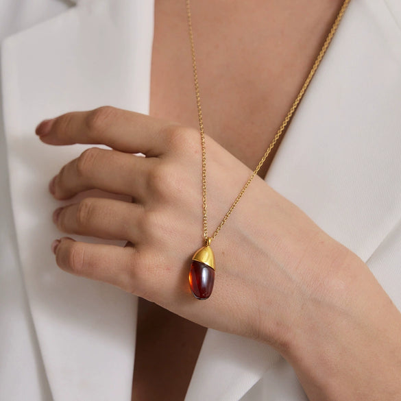 Women's Geometric Stainless Steel Necklace With Pvd Gold Plating And Lobster Clasp Stylish Regular Chain Jewelry