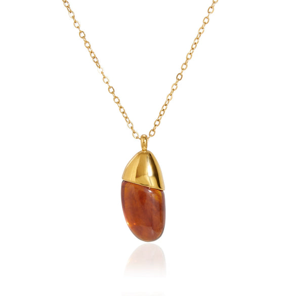 Women's Geometric Stainless Steel Necklace With Pvd Gold Plating And Lobster Clasp Stylish Regular Chain Jewelry