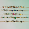 Women's Geometric Stainless Steel Necklace With Pvd Vacuum Gold Plated Finish And Lobster Clasp