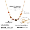 Women's Geometric Stainless Steel Necklace With Pvd Vacuum Gold Plated Finish And Lobster Clasp