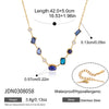 Women's Geometric Stainless Steel Necklace With Pvd Vacuum Gold Plated Finish And Lobster Clasp