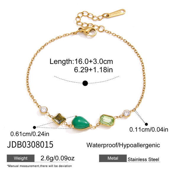 Women's Geometric Stainless Steel Necklace With Pvd Vacuum Gold Plated Finish And Lobster Clasp