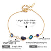 Women's Geometric Stainless Steel Necklace With Pvd Vacuum Gold Plated Finish And Lobster Clasp