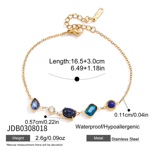 Women's Geometric Stainless Steel Necklace With Pvd Vacuum Gold Plated Finish And Lobster Clasp