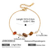 Women's Geometric Stainless Steel Necklace With Pvd Vacuum Gold Plated Finish And Lobster Clasp