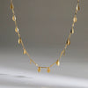 Women's Geometric Stainless Steel Necklace With Pvd Vacuum Gold Plating Regular Chain And Lobster Clasp