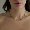 Women's Geometric Stainless Steel Necklace With Pvd Vacuum Gold Plating Regular Chain And Lobster Clasp
