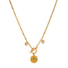 Women's Geometric Stainless Steel Necklace With Zircon And Rhinestone Inlay Simple 18K Vacuum Plated Non Fading Jewelry