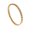 Women's Geometric Stainless Steel Open Cuff Bracelet With Diamond Setting And Colorfast Plated Finish