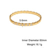Women's Geometric Stainless Steel Open Cuff Bracelet With Diamond Setting And Colorfast Plated Finish