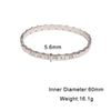 Women's Geometric Stainless Steel Open Cuff Bracelet With Diamond Setting And Colorfast Plated Finish
