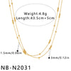 Women's Geometric Stainless Steel Pendant Necklace Goldplated Simple And Elegant Fashion Jewelry