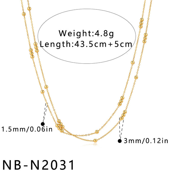 Women's Geometric Stainless Steel Pendant Necklace Goldplated Simple And Elegant Fashion Jewelry