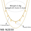 Women's Geometric Stainless Steel Pendant Necklace Goldplated Simple And Elegant Fashion Jewelry