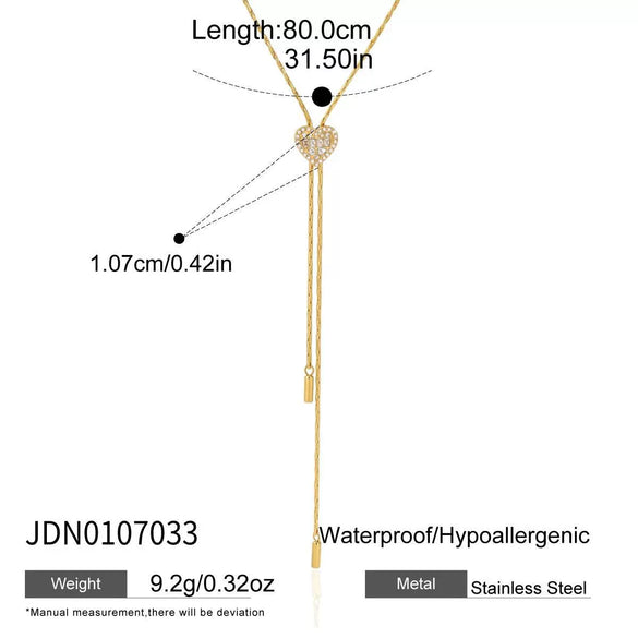 Women's Geometric Stainless Steel Pendant Necklace With Black Rope Chain And Pvd Gold Plated Finish