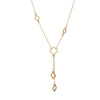 Women's Geometric Stainless Steel Real Gold Plated In The Furnace Tower Chain Fiveflower Tassel Hollow Fourleaf Clover Necklace