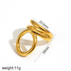 Women's Geometric Stainless Steel Ring Bracelet With 18K Gold Electroplating