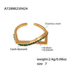 Women's Geometric 316L Stainless Steel Ring With Diamond Inlaid Zircon And Electroplating Design