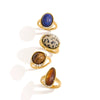 Women's Geometric Stainless Steel Ring With Pvd Vacuum Gold Plating And Hypoallergenic Design