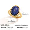 Women's Geometric Stainless Steel Ring With Pvd Vacuum Gold Plating And Hypoallergenic Design