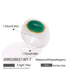 Women's Geometric Stainless Steel Ring With Pvd Vacuum Gold Plating Hypoallergenic Fashion Jewelry