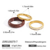 Women's Geometric Stainless Steel Ring With Vacuum Pvd Gold Plating Hypoallergenic Durable Fashion Jewelry For Wholesale