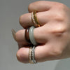 Women's Geometric Stainless Steel Ring With Vacuum Pvd Gold Plating Hypoallergenic Durable Fashion Jewelry For Wholesale