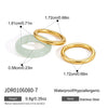 Women's Geometric Stainless Steel Ring With Vacuum Pvd Gold Plating Hypoallergenic Durable Fashion Jewelry For Wholesale