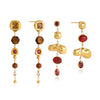 Women's Geometric Stainless Steel Tassel Earrings With Titanium Steel Posts And Vacuum Gold Plating