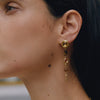 Women's Geometric Stainless Steel Tassel Earrings With Titanium Steel Posts And Vacuum Gold Plating