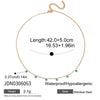 Women's Geometric Stainless Steel Ychain Necklace With Pvd Vacuum Gold Plated Pendant And Lobster Clasp