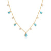 Women's Geometric Stainless Steel Ychain Necklace With Pvd Vacuum Gold Plated Pendant And Lobster Clasp