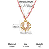 Women's Geometric Starburst Sun Pendant Necklace With Gold Plated Copper Zircon Accents And Ball Chain Wholesale Jewelry