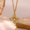 Women's Geometric Starburst Sun Pendant Necklace With Gold Plated Copper Zircon Accents And Ball Chain Wholesale Jewelry