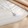 Women's Geometric Sterling Silver Cross Chain Necklace With Electroplated Finish And Zircon Pendant Light Luxury Jewelry