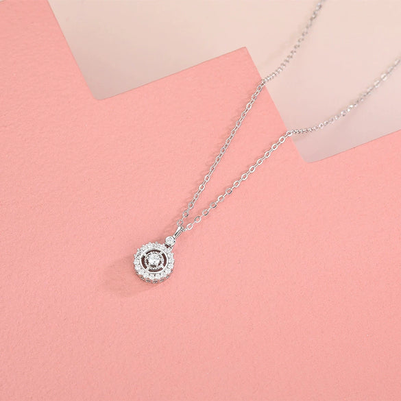 Women's Geometric Sterling Silver Cross Chain Necklace With Electroplated Finish And Zircon Pendant Light Luxury Jewelry