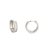 Women's Geometric 925 Sterling Silver Hoop Earrings With Sparkling Zircon Accents And Electroplated Finish Fashion Jewelry