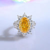 Women's Geometric 925 Sterling Silver Ring Set With Diamonds