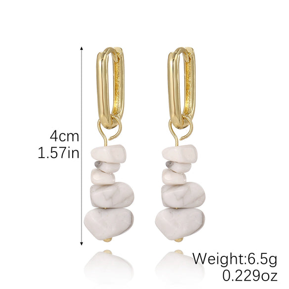 Women's Geometric Stone Beaded Earrings