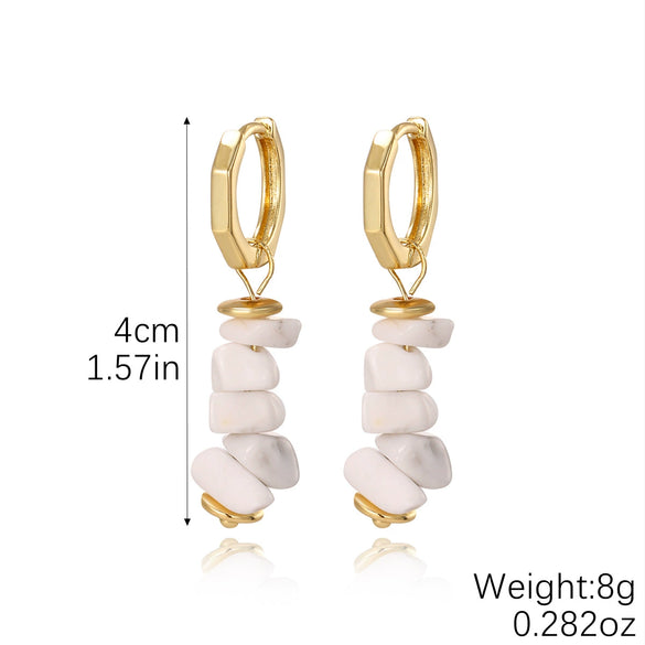Women's Geometric Stone Beaded Earrings
