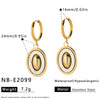Women's Geometric Teardrop Stainless Steel Earrings With 18K Gold Plating Minimalist Elegant Fashion Jewelry