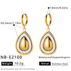 Women's Geometric Teardrop Stainless Steel Earrings With 18K Gold Plating Minimalist Elegant Fashion Jewelry