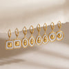 Women's Geometric Teardrop Stainless Steel Earrings With 18K Gold Plating Minimalist Elegant Fashion Jewelry
