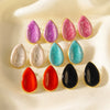 Women's Geometric Teardrop Stainless Steel Oil Drip Earrings With Electroplated Finish Simple Fashion Earrings