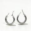 Women's Geometric Thick Cshaped Hoop Earrings With Smooth Iron Finish Environmentally Friendly Electroplating And Stainless Steel Posts