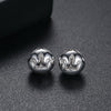Women's Geometric Three Dimensional Ball Earrings In Electroplated Copper With Simple Spherical Design